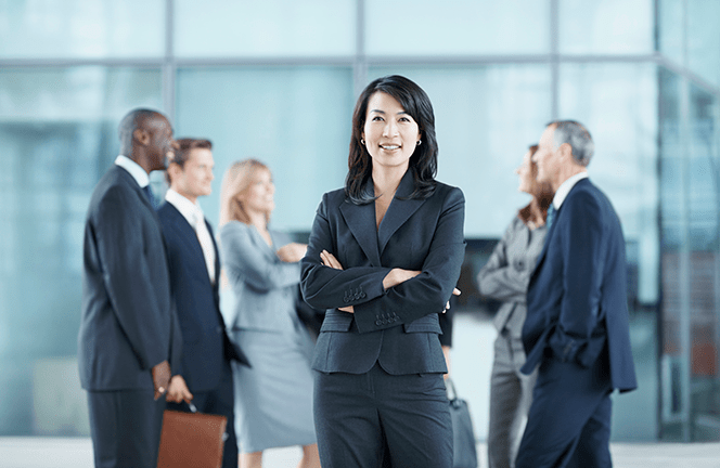 Woman in business setting